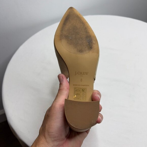 J.Crew Slingback Bow Heels in Saddle Size 8 BJ253 - Picture 12 of 12